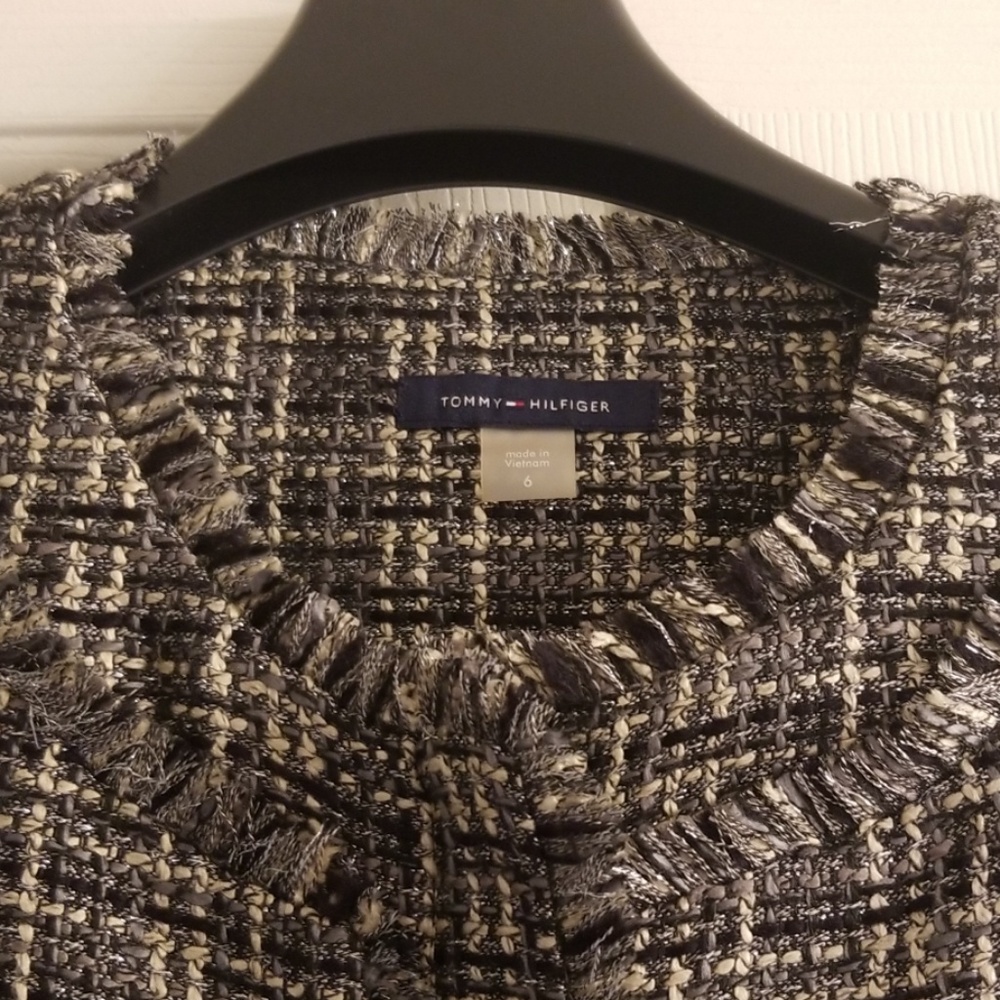 Tweed Tommy Hilfiger Blazer w/ zipper & pockets